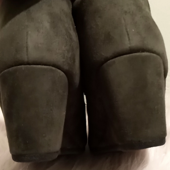 NEW!!FOREVER LINK FAUX SUEDE WEDGE BOOTIES SZ 8 1/2 FOREST GREEN - Picture 9 of 10